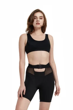 Hamade Activewear Buckle Cycling Shorts - Black -Radi Style Shop SS04