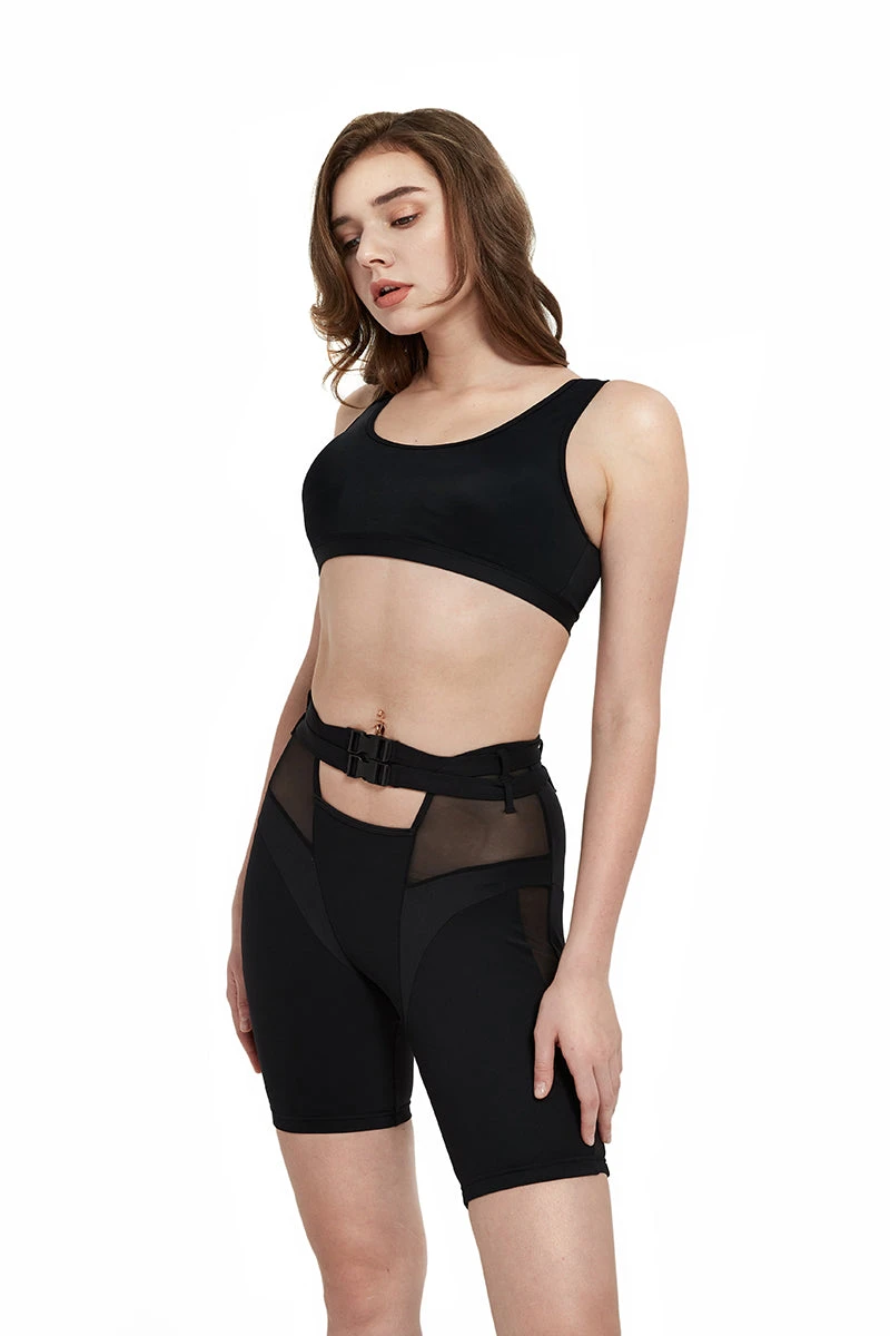 Hamade Activewear Buckle Cycling Shorts - Black 8 Hamade Activewear Buckle Cycling Shorts - Black - Image 8