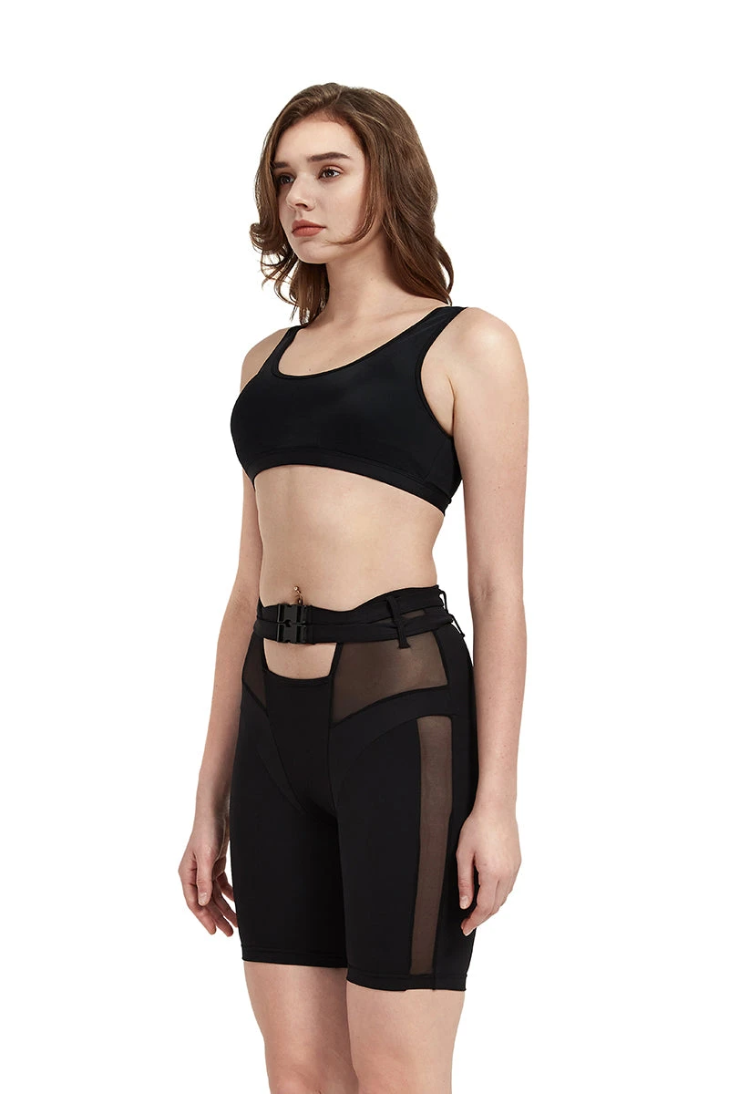 Hamade Activewear Buckle Cycling Shorts - Black 7 Hamade Activewear Buckle Cycling Shorts - Black - Image 7