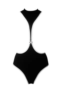 Hamade Activewear Neck Ring High Waisted Bottoms - Black/White Binding 16 Hamade Activewear Neck Ring High Waisted Bottoms - Black/White Binding -Radi Style Shop SS22 05