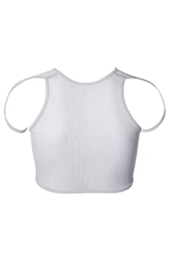 Hamade Activewear High Scoop Neck Crop Top - Light Grey -Radi Style Shop SS23 26 1
