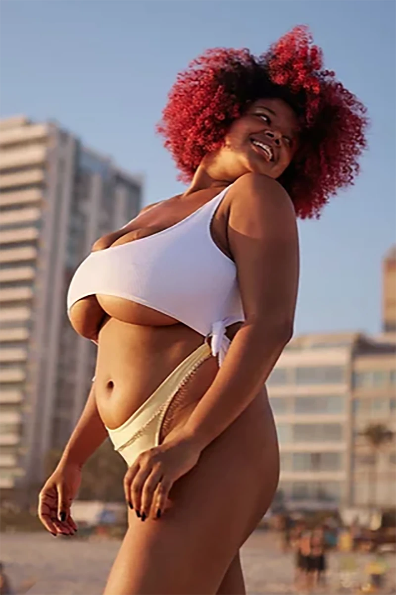 Rolling Malandra Bodysuit - Ribbed White/Yellow 3 Rolling Malandra Bodysuit - Ribbed White/Yellow - Image 3