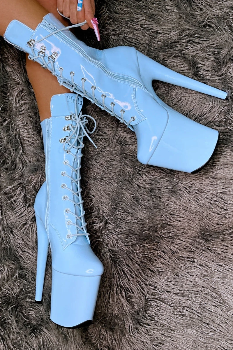 Hella Heels LipKit 8inch Boots - Sky High 2 Hella Heels LipKit 8inch Boots - Sky High - Image 2
