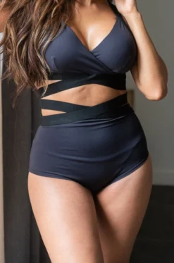 Lunalae Tara High Waisted Bottoms - Recycled Black -Radi Style Shop TaraHighWaistBottoms1