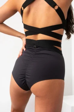Lunalae Tara High Waisted Bottoms - Recycled Black -Radi Style Shop TaraHighWaistBottoms10