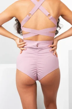 Lunalae Tara High Waisted Bottoms - Recycled Mauve -Radi Style Shop TaraHighWaistBottoms12