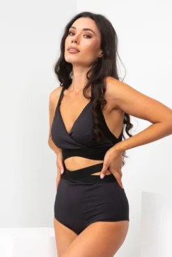 Lunalae Tara High Waisted Bottoms - Recycled Black -Radi Style Shop TaraHighWaistBottoms13