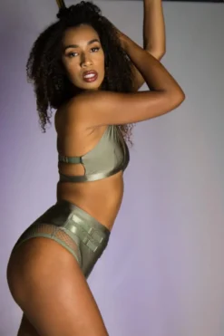 Tatiana Activewear Isla Top - Shiny Khaki 7 Tatiana Activewear Isla Top - Shiny Khaki -Radi Style Shop Tatiana Active Isla Shiny Khaki High Waisted Mesh Low Cut Pole Wear Set 2 2 23f8d68b e3cc 44d0 90af 44376c957529 1