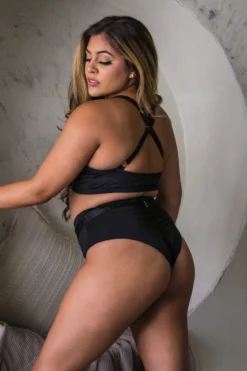 Tatiana Activewear Sofia Shorts - Matte Black -Radi Style Shop TatianaActive BlackHighWaistedTriangleBraSofiaPoleWearDancingSet 3635 06f80ca9 aa2a 43cf ae38 c08b5bbd3868