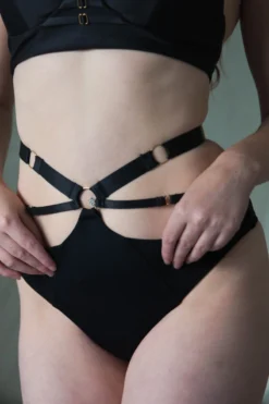 Tatiana Activewear Harley Shorts - Matte Black -Radi Style Shop TatianaActive HarleyLowCutCrossBackSupportivePoleWearSetwithCutOuts 2622