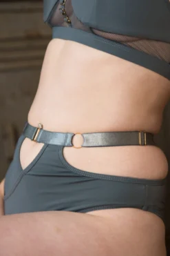 Tatiana Activewear Maya Shorts - Blue Grey 8 Tatiana Activewear Maya Shorts - Blue Grey -Radi Style Shop TatianaActive MayaGunmetalHalterCutOutPoleWearSetPoleDancingClothes 2736