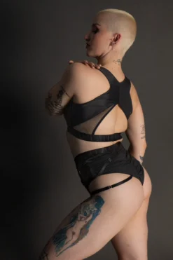 Tatiana Activewear Perla Top - Black -Radi Style Shop TatianaActive PerlaBlackSupportiveHighWaistedPoleWearDancingSet 5457