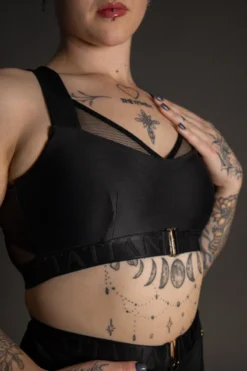 Tatiana Activewear Perla Top - Black -Radi Style Shop TatianaActive PerlaBlackSupportiveHighWaistedPoleWearDancingSet 5480