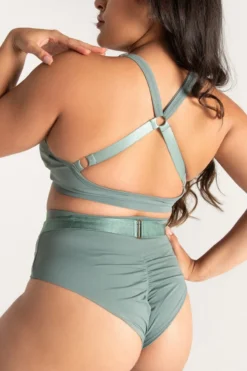 Tatiana Activewear Sofia Shorts - Sage Green -Radi Style Shop TatianaActive Sofia SageGreenPoleWearSet 0127