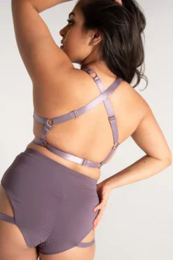 Tatiana Activewear Tokio Shorts - Mauve -Radi Style Shop TatianaActive TokioMauveStrappyGarterPoleWearSet 1317