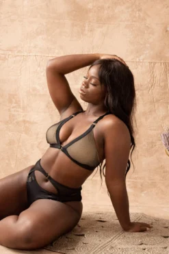 Tatiana Activewear Kaizen Top - Black Mesh -Radi Style Shop TatianaActiveKaizenBlack 4421cropped