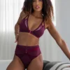Tatiana Activewear Sofia Triangle Top - Wine