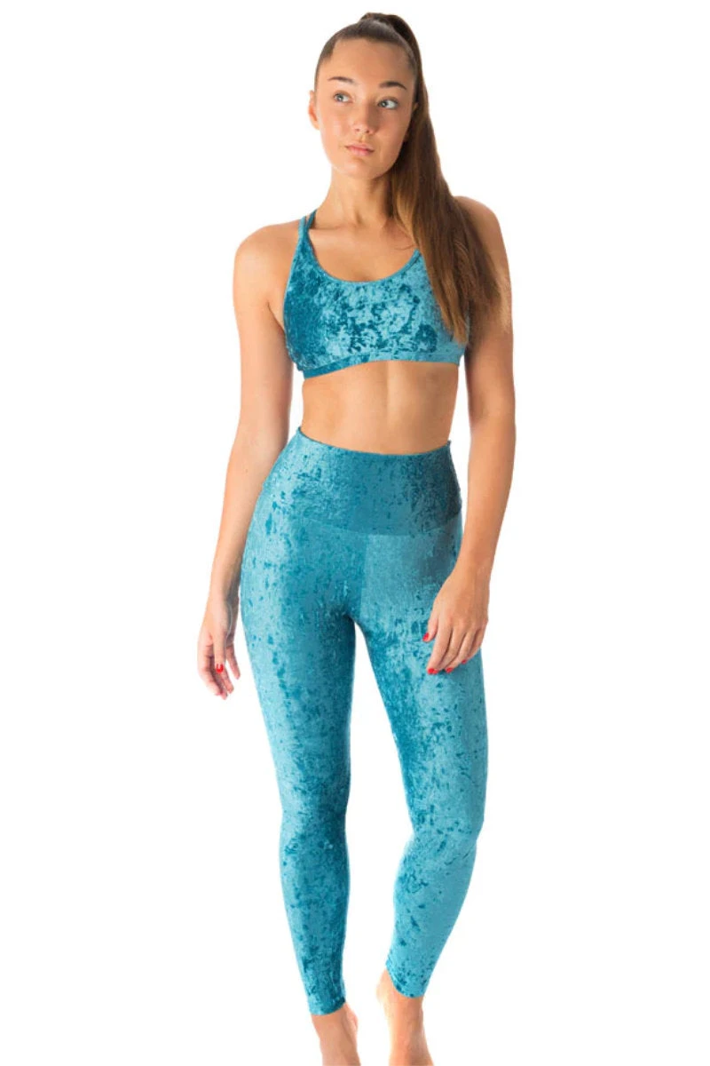 Dragonfly Adele Leggings - Velvet Turquoise 1 Dragonfly Adele Leggings - Velvet Turquoise