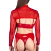 Naughty Thoughts XXX Rated See Through Garter Belt - Red