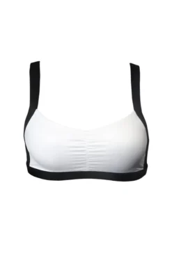 Hamade Activewear Hollow Back Top - White/Black -Radi Style Shop a