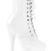 Pleaser USA Adore-1020 7inch Pleaser Boots - Patent White