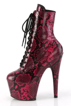 Pleaser USA Adore-1020SPWR 7inch Pleaser Boots - Hot Pink Snake -Radi Style Shop adore 1020sp hpsp m05