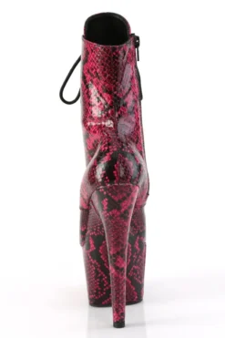 Pleaser USA Adore-1020SPWR 7inch Pleaser Boots - Hot Pink Snake -Radi Style Shop adore 1020sp hpsp m09