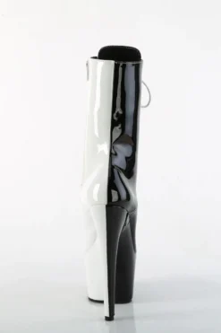 Pleaser USA Adore-1040TT 7inch Pleaser Boots - Patent Black/White -Radi Style Shop adore 1040tt b w m09 409ef32c 5a24 4a2b b7dd 5b9f5cae07e0