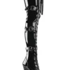 Pleaser USA Adore-3028 7inch Thigh High Pleaser Boots - Patent Black