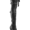 Pleaser USA Adore-3028 7inch Thigh High Pleaser Boots - Matte Black