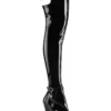 Pleaser USA Adore-3055 7inch Thigh High Pleaser Boots - Patent Black
