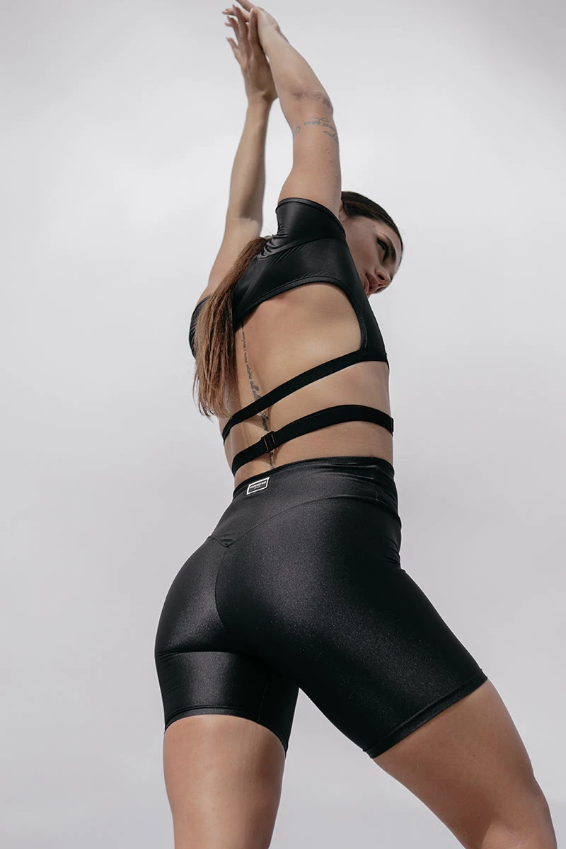 Paradise Chick Frankie Wrap Top - Black 2 Paradise Chick Frankie Wrap Top - Black - Image 2