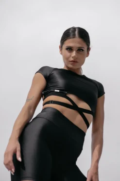 Paradise Chick Frankie Wrap Top - Black 12 Paradise Chick Frankie Wrap Top - Black -Radi Style Shop blackbiker4