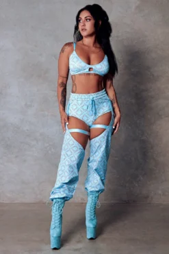 CXIX 119 Bralette - Blue Print 9 CXIX 119 Bralette - Blue Print -Radi Style Shop blue bralette poklewear dancewear 119 fashion CXIX