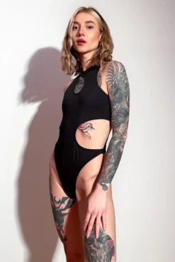 Pole Addict Extravaganza Bodysuit - Black -Radi Style Shop body 3