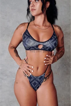 CXIX 119 Bralette - Black Print -Radi Style Shop bralette poledance monogram black CXIX 119 1ffd173f da83 46f4 bdad 76c764fea813