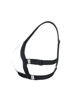 Hamade Activewear Hollow Back Top - White/Black -Radi Style Shop c