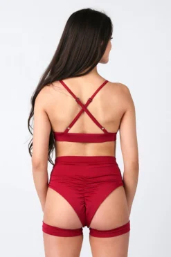 REV ACTIV Bomb Garter Shorts - Cherry -Radi Style Shop cherry triangle top cherry bomb shorts 1