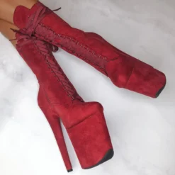Hella Heels High BabyDoll 8inch Boots - Dark Red -Radi Style Shop cover 900x 9da53b1c 46b2 4fc7 a582 64995d6555d7