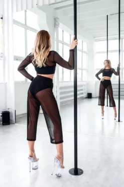 REV ACTIV Mesh Flow Pants - Black -Radi Style Shop czarnespodniezsiarkipelasureexoticback