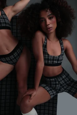 Rolling Alpha Biker Shorts - Tartan -Radi Style Shop day02rolling0988