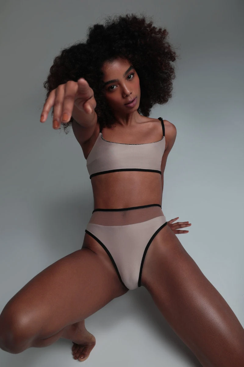 Rolling Vento Glam Reversible Bottoms - Black Lurex / Beige 4 Rolling Vento Glam Reversible Bottoms - Black Lurex / Beige - Image 4