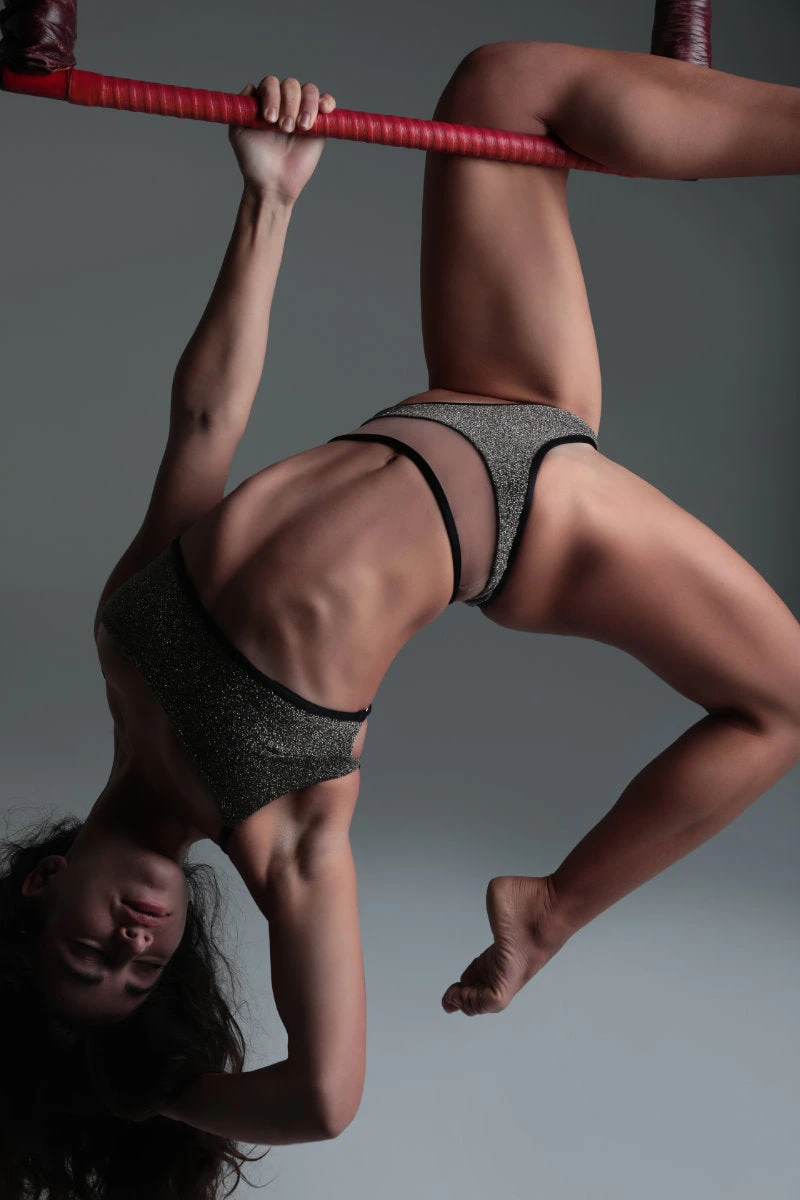 Rolling Vento Glam Reversible Bottoms - Black Lurex / Beige 1 Rolling Vento Glam Reversible Bottoms - Black Lurex / Beige