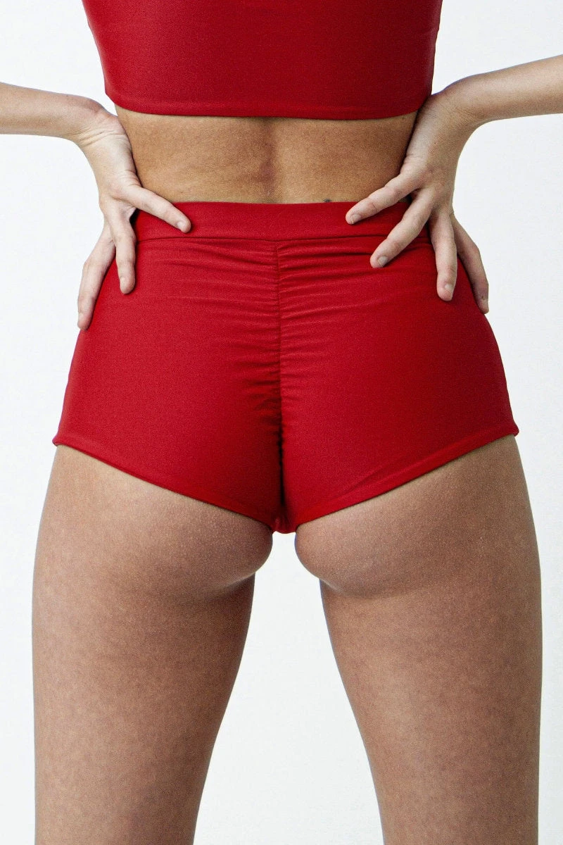 FANNA Basic Shorts - Red 2 FANNA Basic Shorts - Red - Image 2