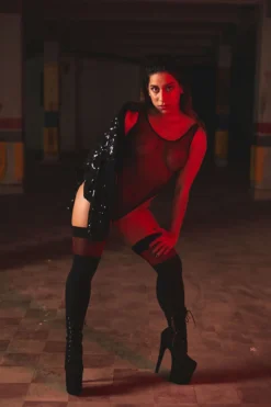 Rolling Fierce Bodysuit - Black Mesh -Radi Style Shop fierceblack3 1