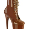 Pleaser USA Flamingo-1020 8inch Pleaser Boots - Patent Caramel