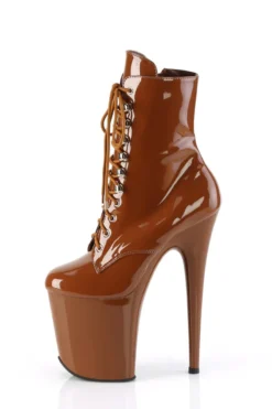Pleaser USA Flamingo-1020 8inch Pleaser Boots - Patent Caramel -Radi Style Shop flamingo 1020 caml m05