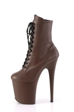 Pleaser USA Flamingo-1020 8inch Pleaser Boots - Matte Mocha -Radi Style Shop flamingo 1020 mocpu m05 1