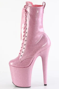 Pleaser USA Flamingo-1040GP 8inch Pleaser Boots - Baby Pink Glitter -Radi Style Shop flamingo 1040gp bpg m05