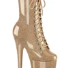 Pleaser USA Flamingo-1040GP 8inch Pleaser Boots - Gold Glitter